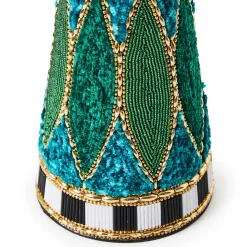 MacKenzie-Childs Emerald Luxe Small Beaded Cone Tree| Room Accents