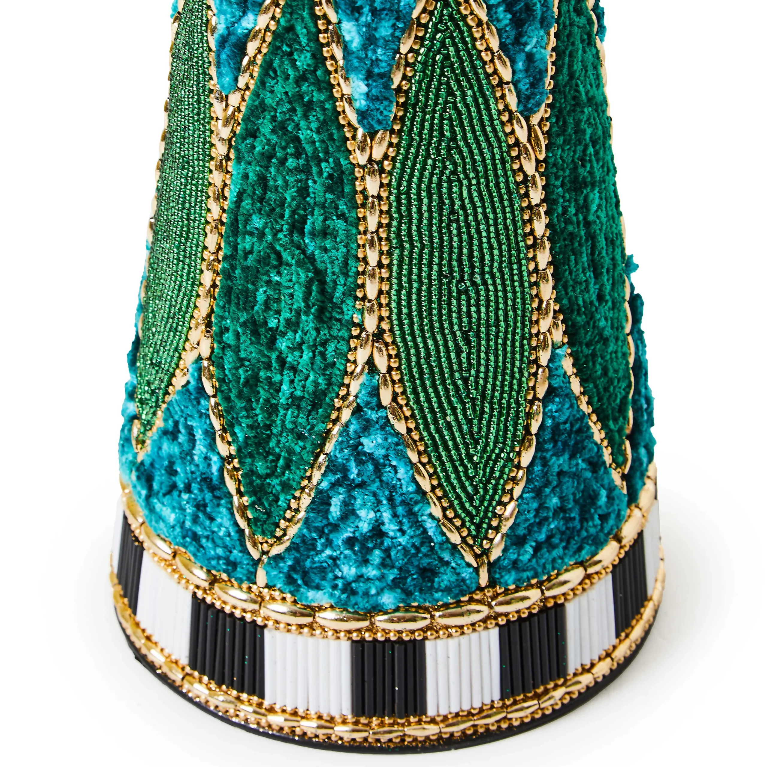 MacKenzie-Childs Emerald Luxe Small Beaded Cone Tree| Room Accents