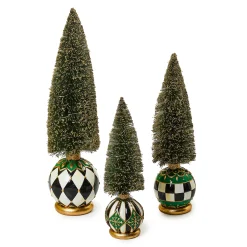MacKenzie-Childs Emerald Luxe Small Illuminated Bottle Brush Tree| Room Accents