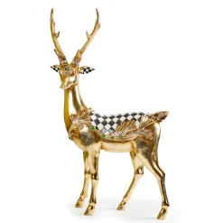 MacKenzie-Childs Emerald Luxe Standing Gold Deer| Room Accents
