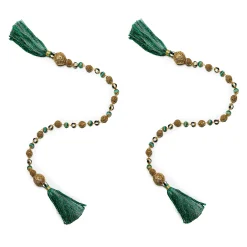 MacKenzie-Childs Emerald Luxe Swag Tassels, Set of 2| Decor Sets|Room Accents