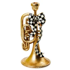 MacKenzie-Childs Emerald Luxe Trumpet Candle Holder| Holiday|Candles & Fragrances