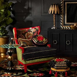 MacKenzie-Childs Evenfall Footstool| Living Room