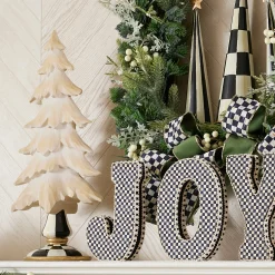 MacKenzie-Childs Farmhouse Carved Short Tree| Holiday|Room Accents