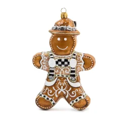 MacKenzie-Childs Farmhouse Gingerbread Boy Glass Ornament| Holiday