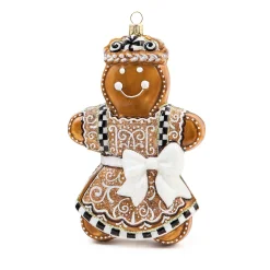 MacKenzie-Childs Farmhouse Gingerbread Girl Glass Ornament| Holiday