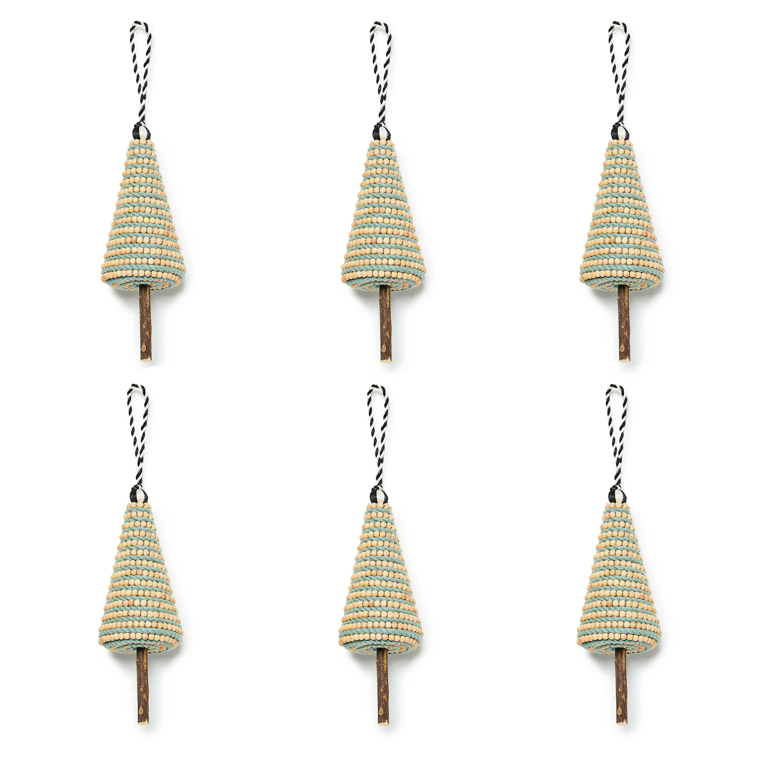 MacKenzie-Childs Farmhouse Holiday Tree Ornaments, Set of 6| Holiday