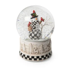 MacKenzie-Childs Farmhouse Snowman Snow Globe| Holiday|Room Accents