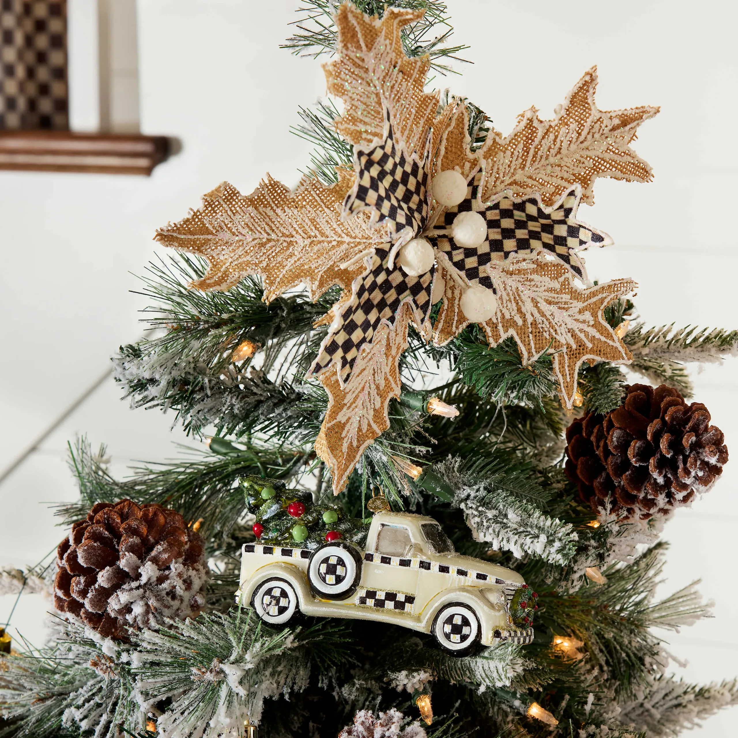 MacKenzie-Childs Farmhouse Special Delivery Truck Glass Ornament| Holiday
