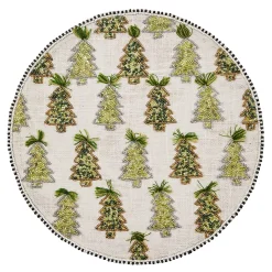 MacKenzie-Childs Farmhouse Trees Round Beaded Placemat| Table Accessories|Kitchen & Table Linens