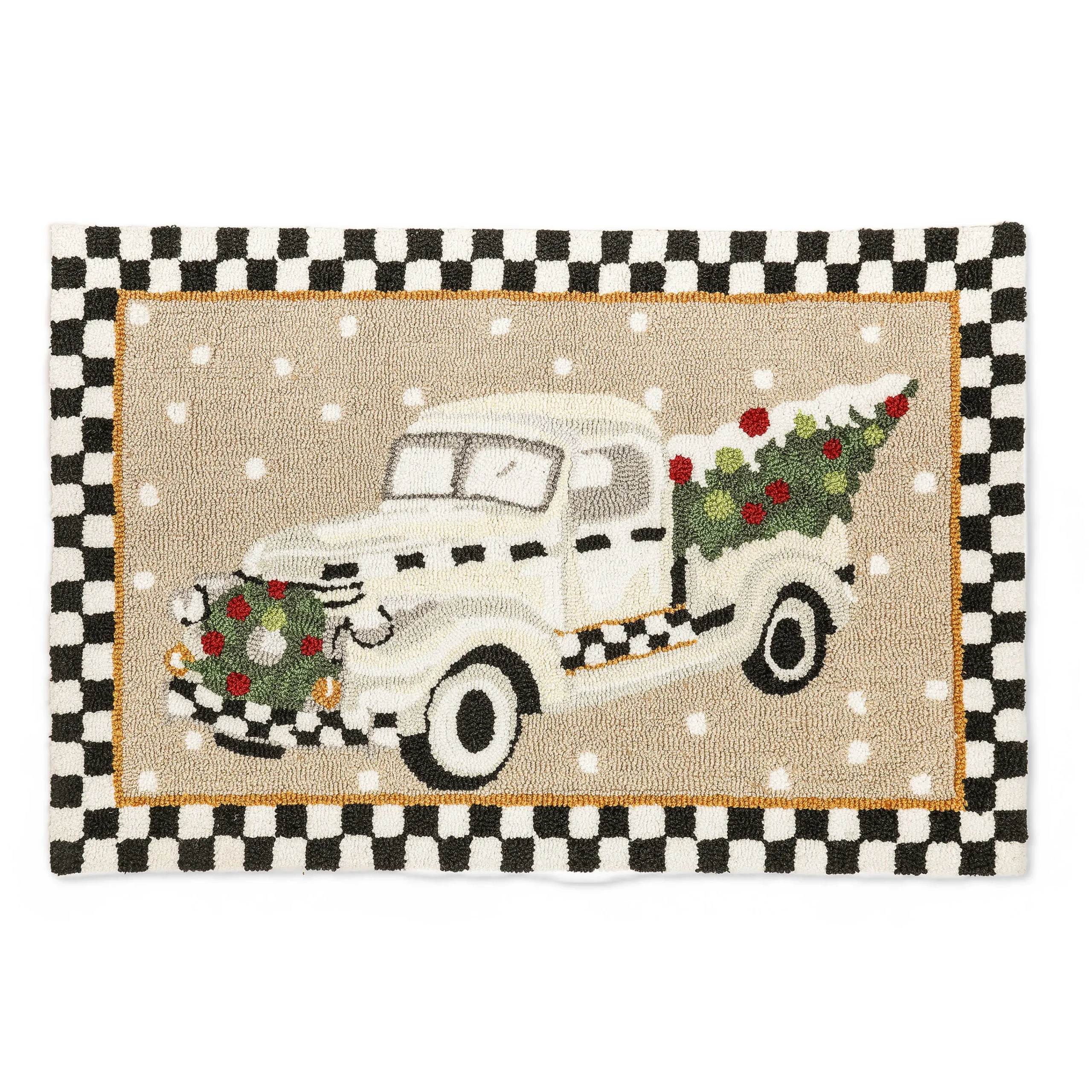 MacKenzie-Childs Farmhouse Truck 2' x 3' Rug| Holiday|Rugs