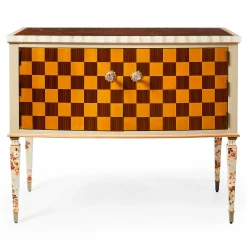 MacKenzie-Childs Field Study Check Console Table| Storage Furniture|Entryway Furniture