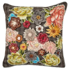 MacKenzie-Childs Field Study Embroidered Floral Throw Pillow| Pillows, Throws, & Cushions