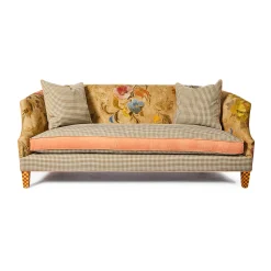 MacKenzie-Childs Field Study Floral Gingham Sofa| Living Room