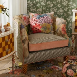 MacKenzie-Childs Field Study Floral  Gingham Accent Chair| Living Room