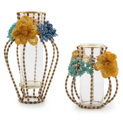 MacKenzie-Childs Field Study Large Beaded Flower Vase| Room Accents