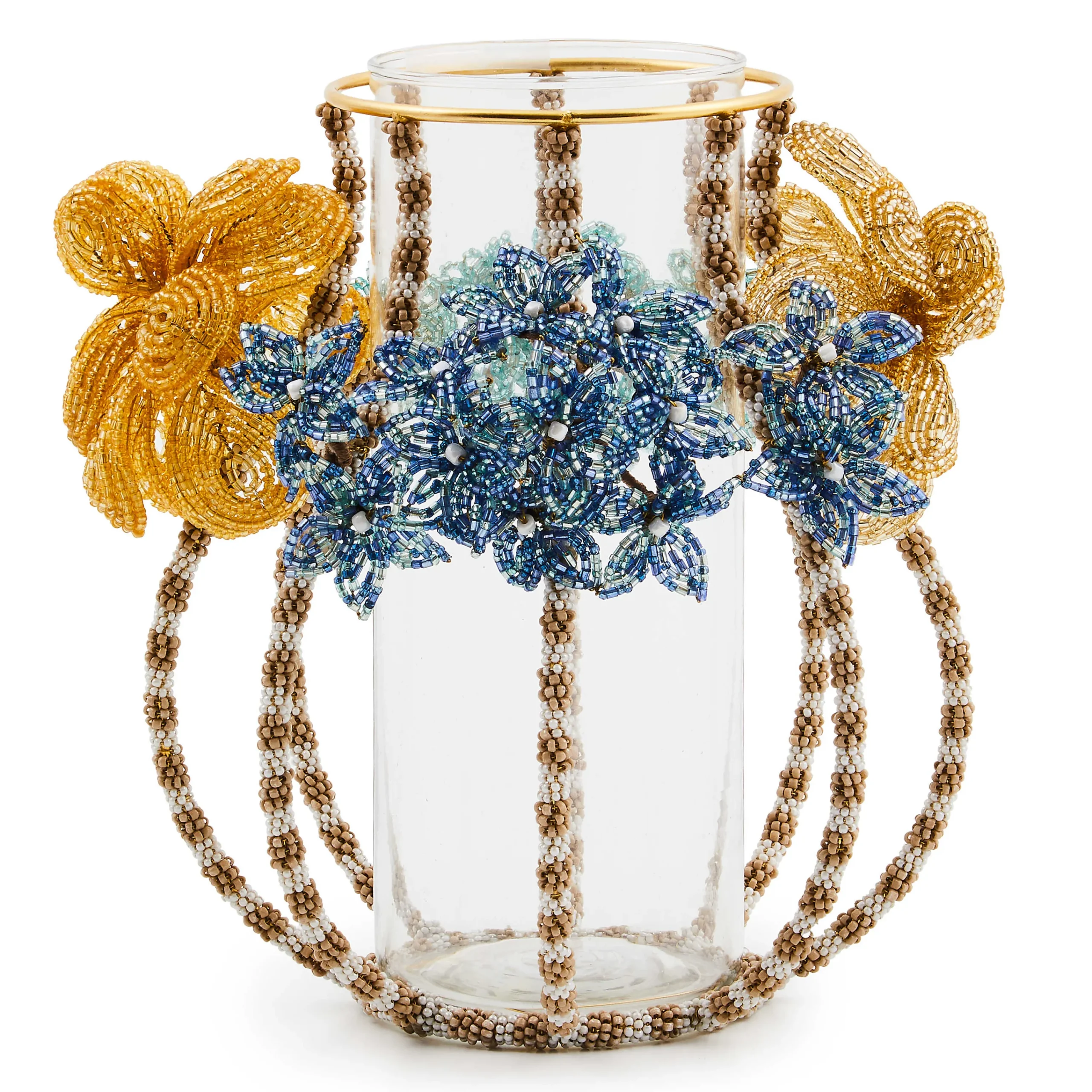MacKenzie-Childs Field Study Small Beaded Flower Vase| Room Accents|Fall Entertaining