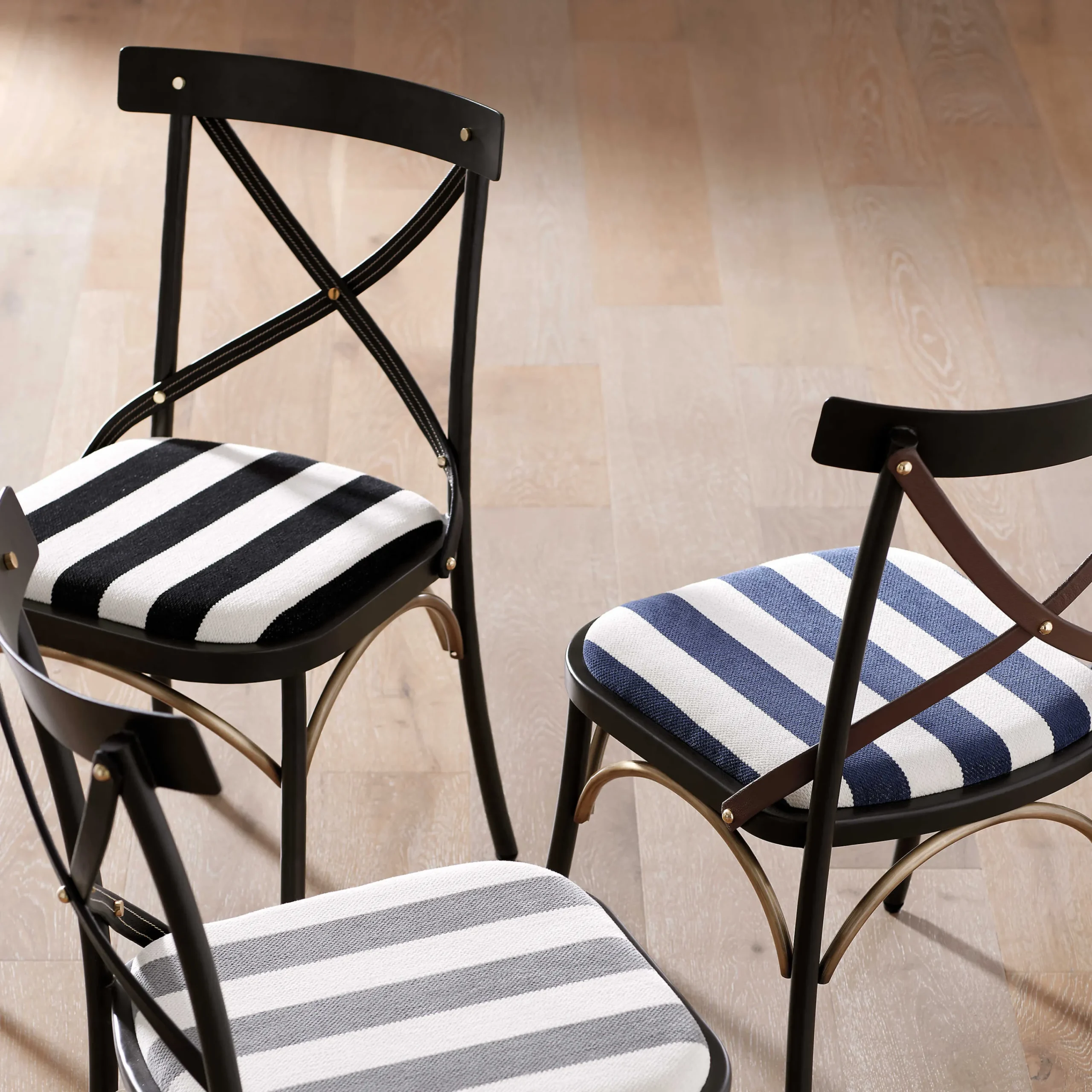 MacKenzie-Childs Flatiron Black Stripe Dining Chair| Dining Room & Kitchen