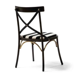 MacKenzie-Childs Flatiron Black Stripe Dining Chair| Dining Room & Kitchen