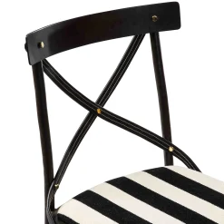 MacKenzie-Childs Flatiron Black Stripe Dining Chair| Dining Room & Kitchen