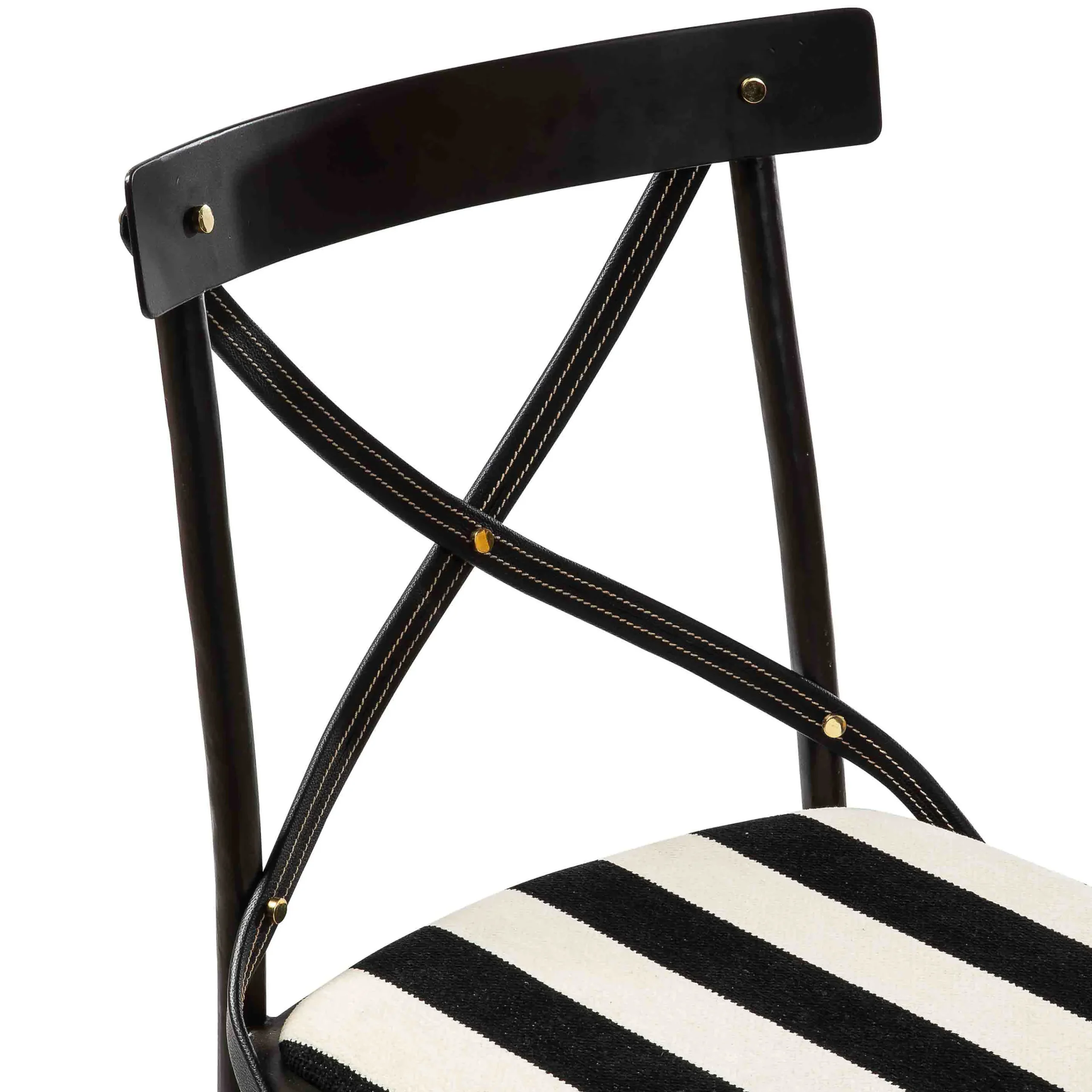MacKenzie-Childs Flatiron Black Stripe Dining Chair| Dining Room & Kitchen