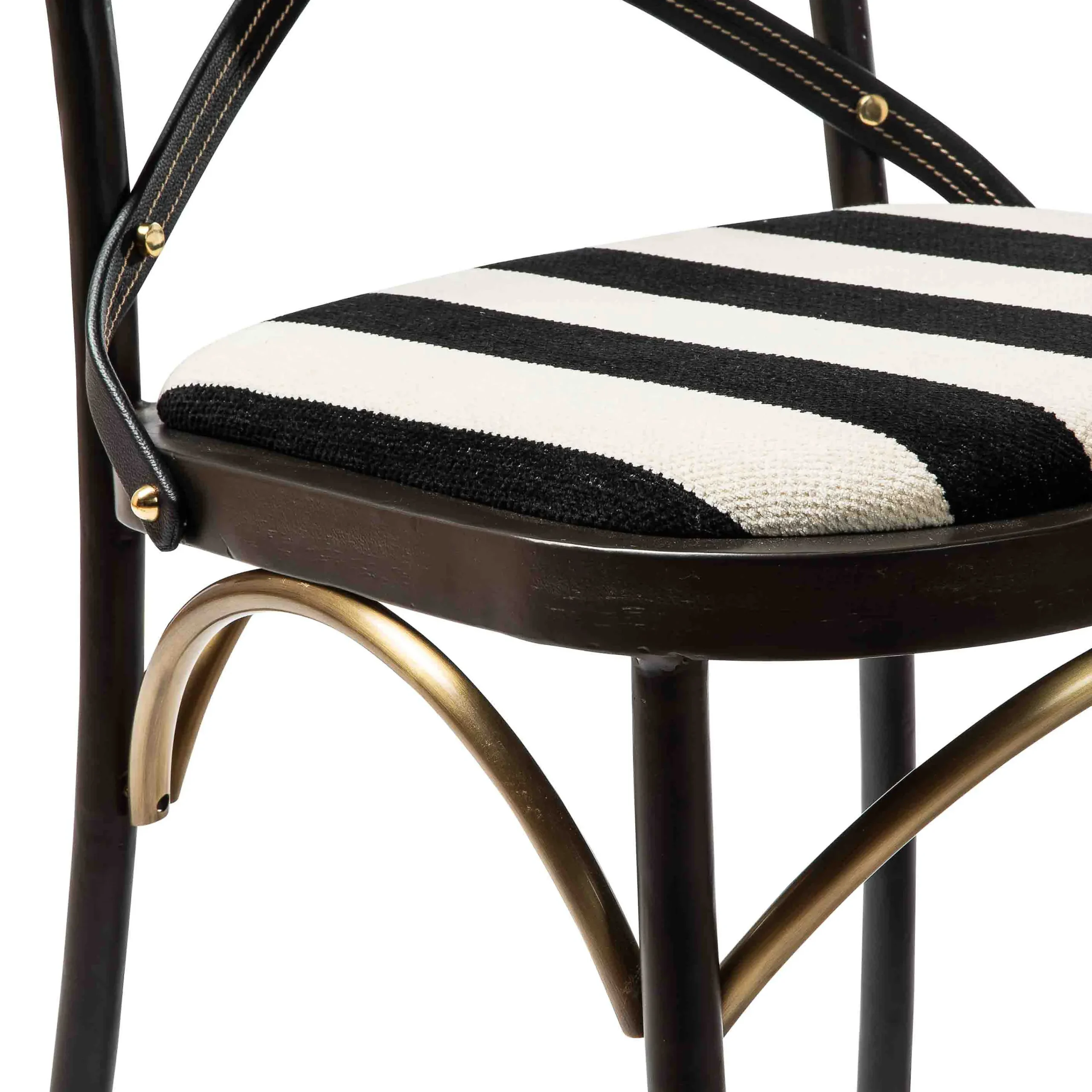MacKenzie-Childs Flatiron Black Stripe Dining Chair| Dining Room & Kitchen