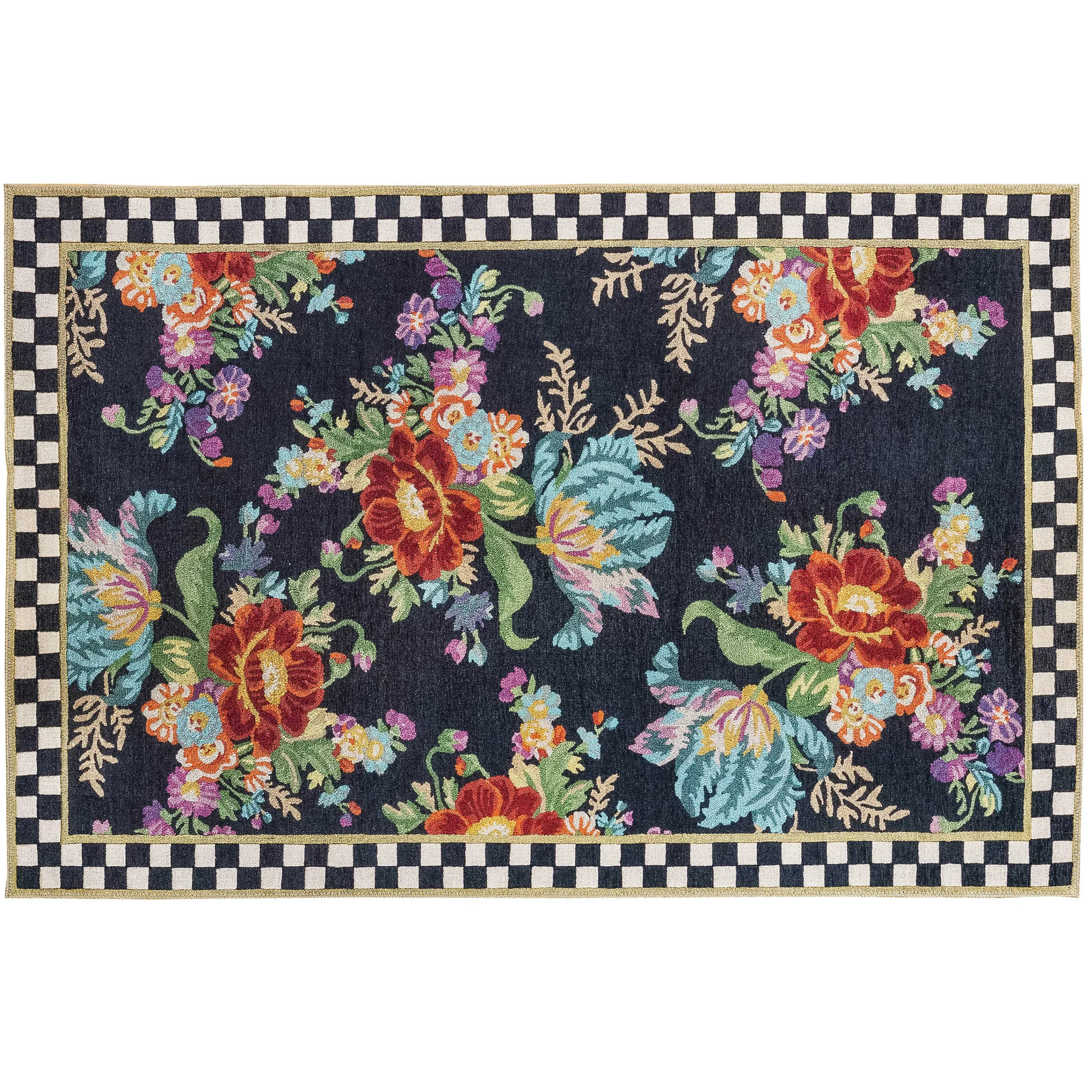 MacKenzie-Childs Flower Market 5' x 7'6 Washable Rug| Rugs