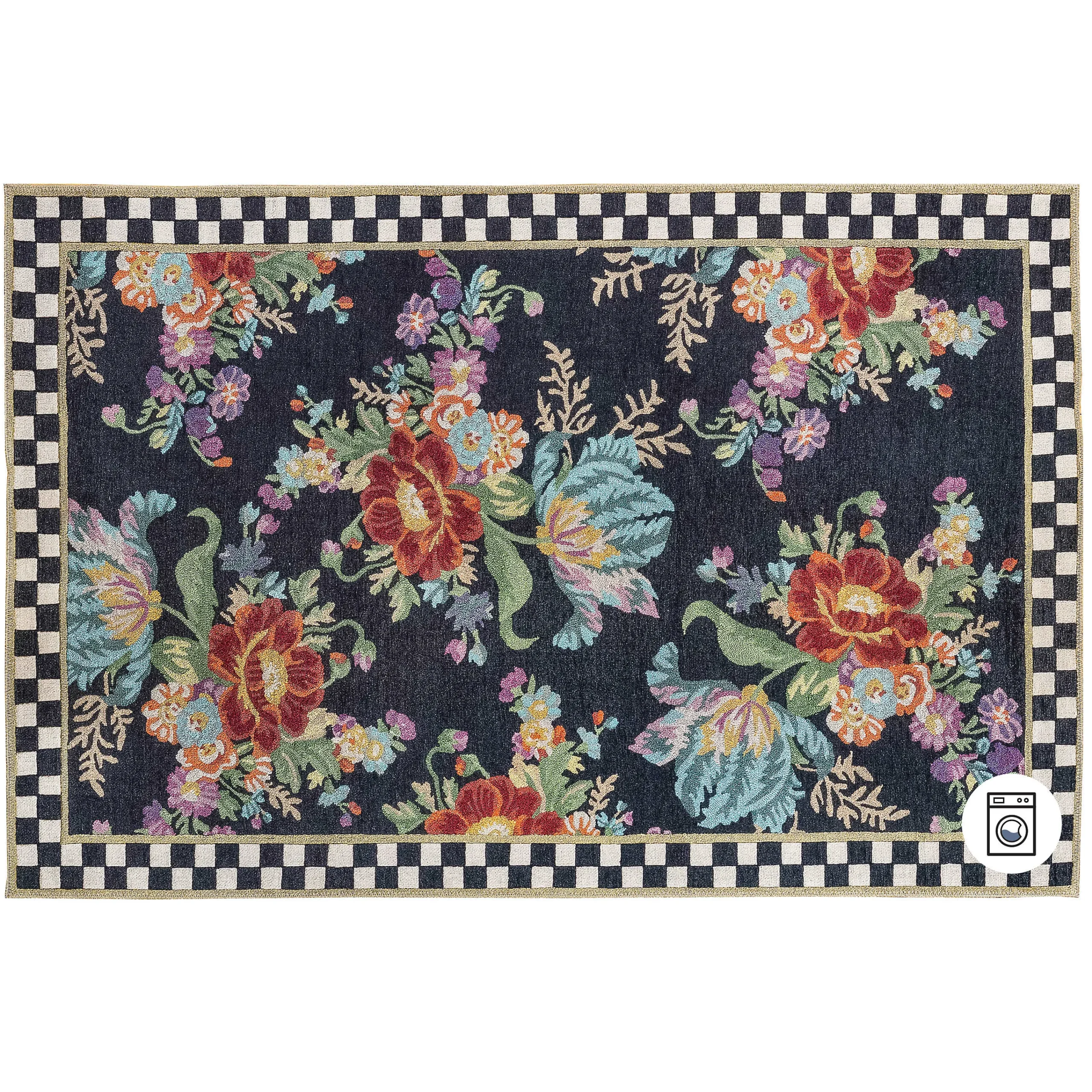 MacKenzie-Childs Flower Market 5' x 7'6 Washable Rug| Rugs