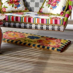 MacKenzie-Childs Flower Market Double Door Entrance Mat| Outdoor|Rugs