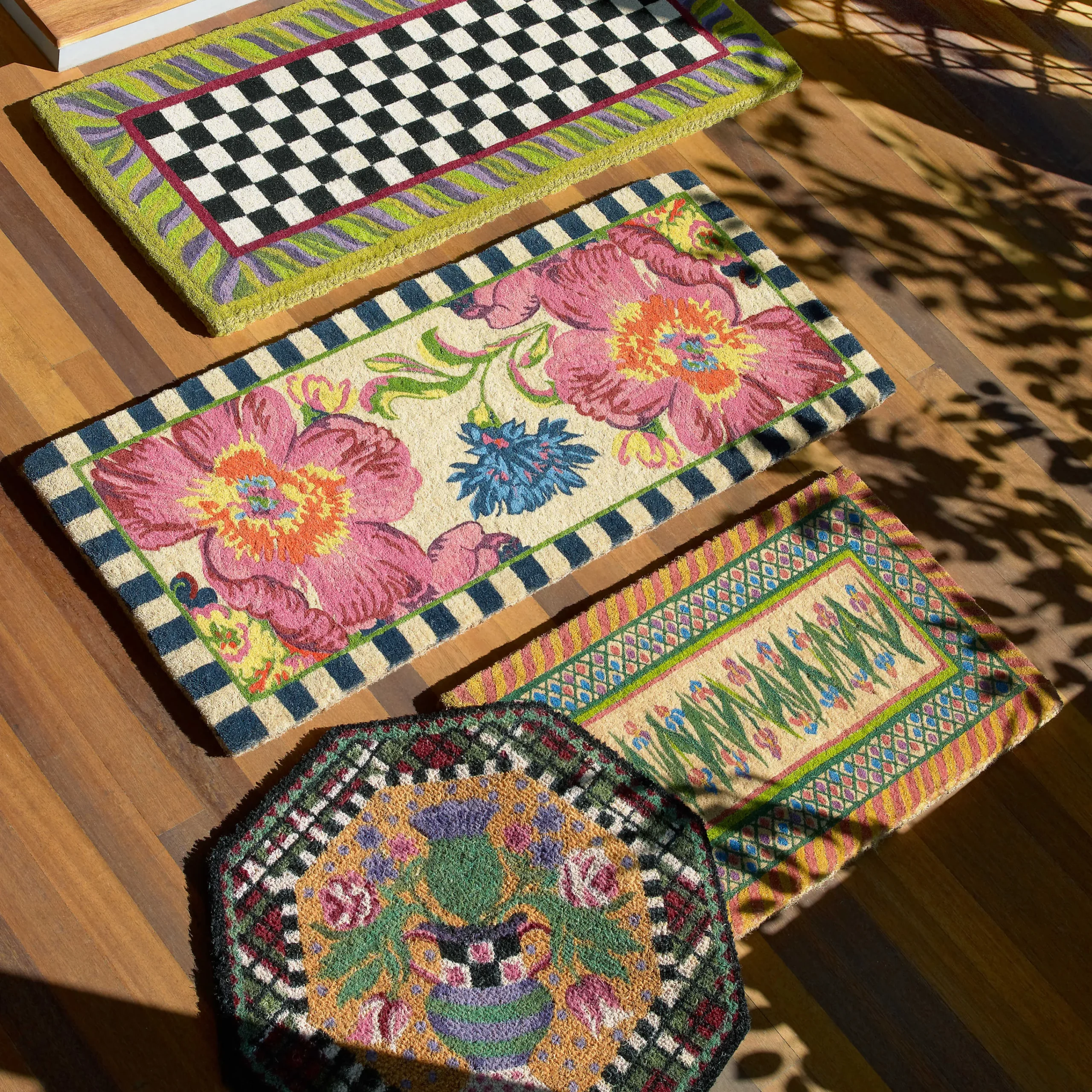 MacKenzie-Childs Flower Market Double Door Entrance Mat| Outdoor|Rugs