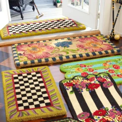MacKenzie-Childs Flower Market Double Door Entrance Mat| Outdoor|Rugs