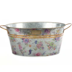 MacKenzie-Childs Flower Market Galvanized Beverage Bucket| Outdoor|Bar Entertaining