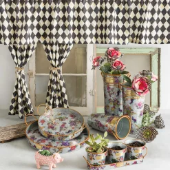 MacKenzie-Childs Flower Market Galvanized Flower Buckets, Set of 3| Spring|Outdoor