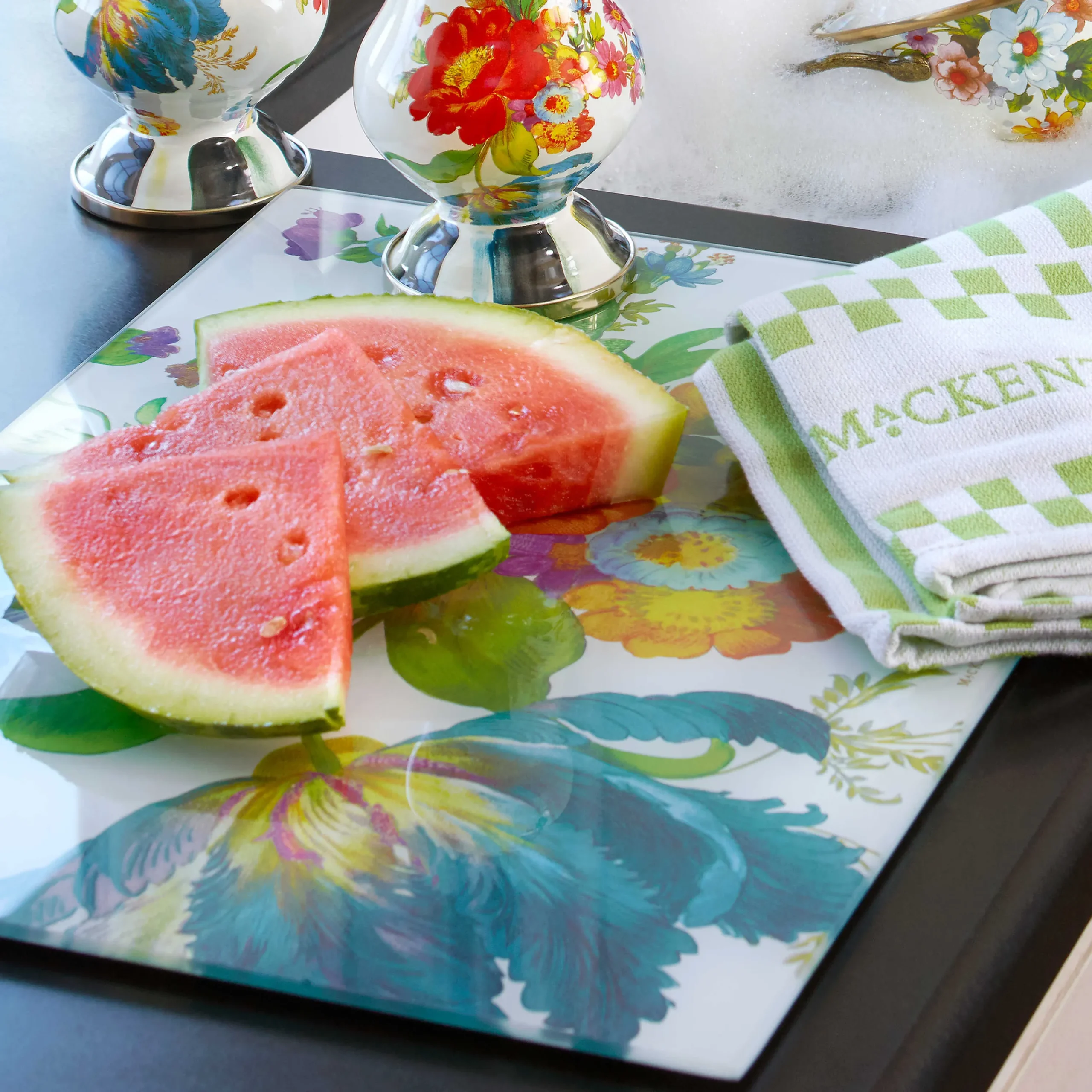 MacKenzie-Childs Flower Market Large Cutting Board| Kitchen Utensils & Tools