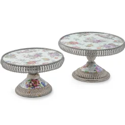 MacKenzie-Childs Flower Market Plant Stands, Set of 2| Spring|Greenery & Florals
