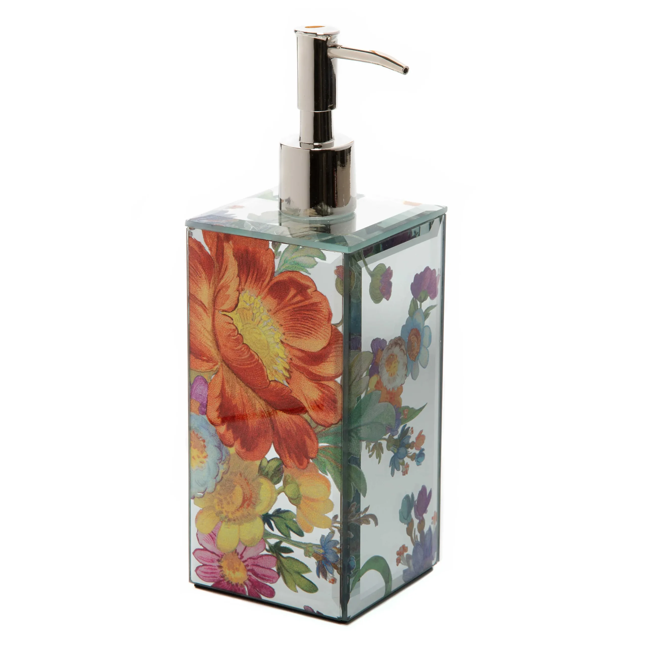 MacKenzie-Childs Flower Market Reflections Soap Pump| Bath & Bath Accessories