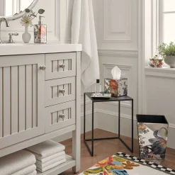 MacKenzie-Childs Flower Market Reflections Waste Bin| Bath & Bath Accessories|Room Accents