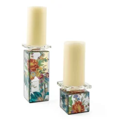 MacKenzie-Childs Flower Market Reflections Short Candle Holder| Candles & Fragrances