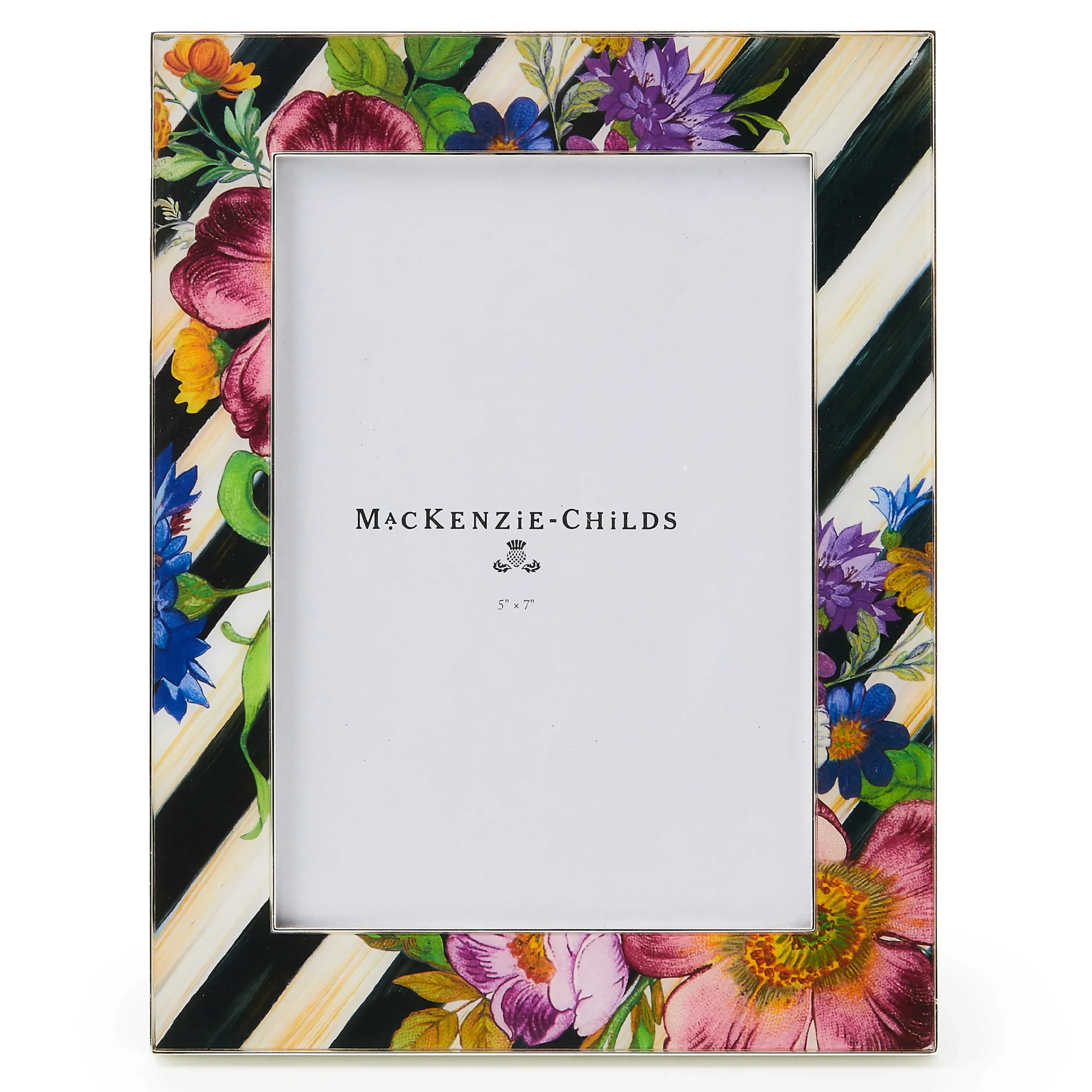 MacKenzie-Childs Flower Market Silver Plated 5x7 Frame| Room Accents