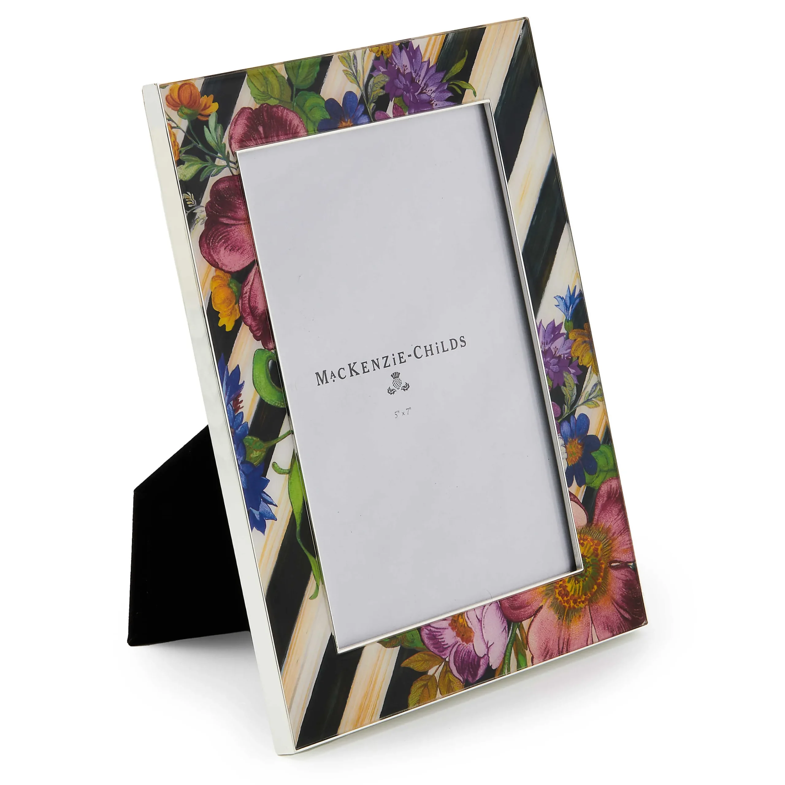 MacKenzie-Childs Flower Market Silver Plated 5x7 Frame| Room Accents