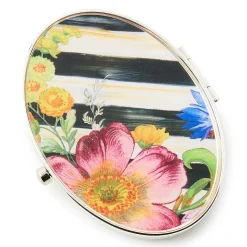 MacKenzie-Childs Flower Market Silver Plated Compact Mirror| Accessories