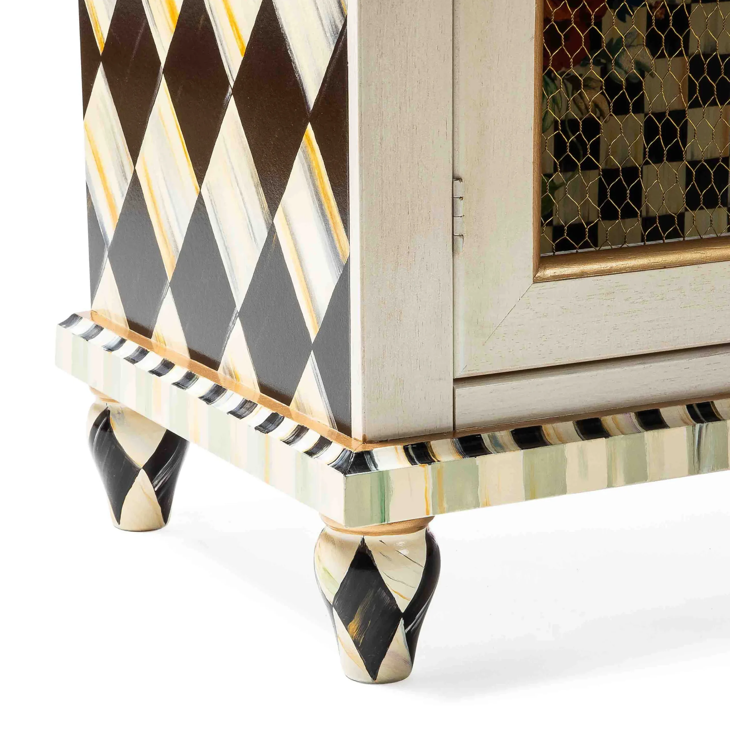 MacKenzie-Childs Flower Market Small Cabinet| Living Room