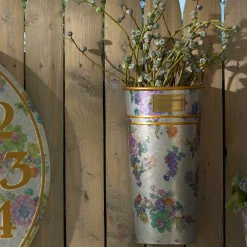 MacKenzie-Childs Flower Market Wall Bucket| Spring|Greenery & Florals
