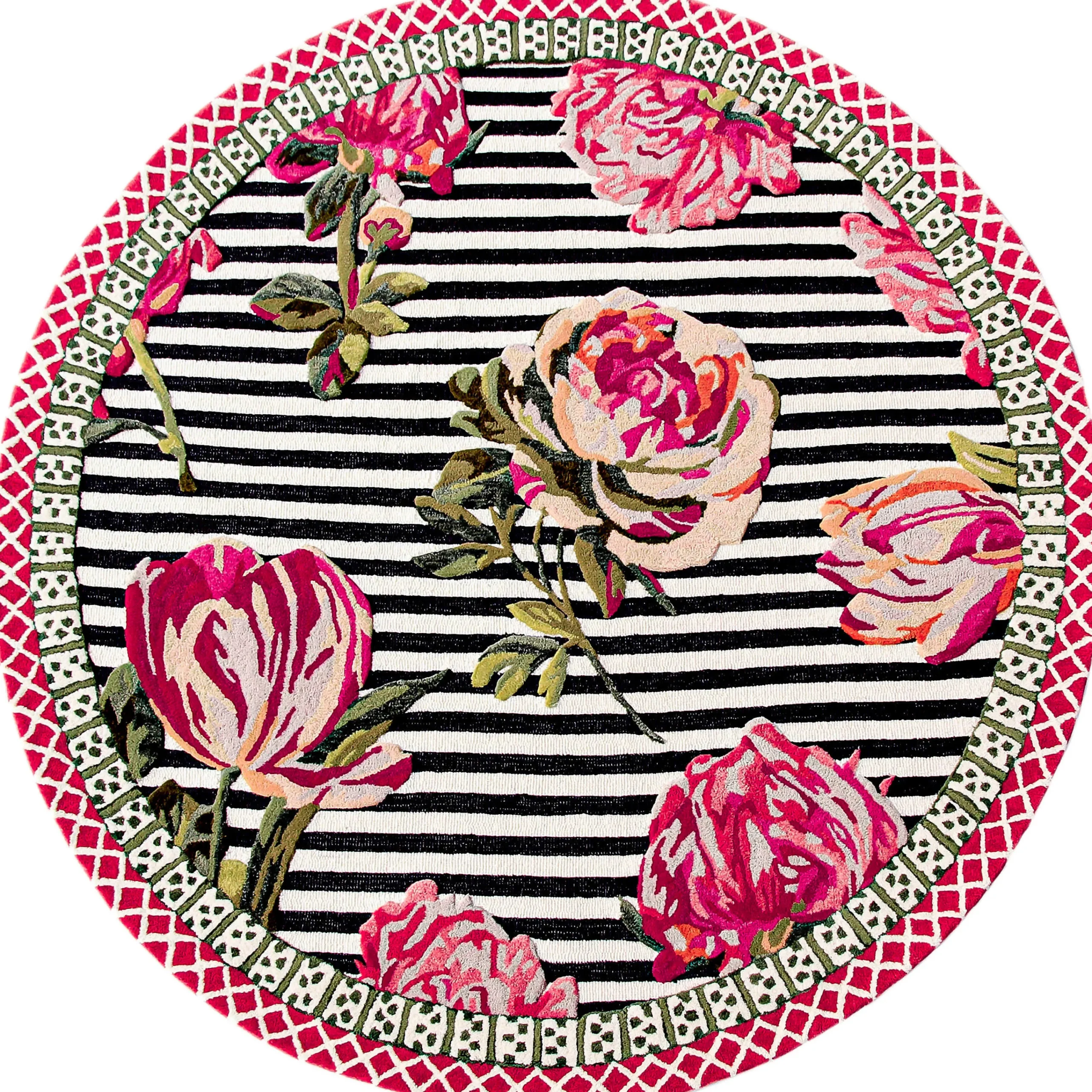 MacKenzie-Childs Flower Show 6' Round Rug| Spring|Rugs