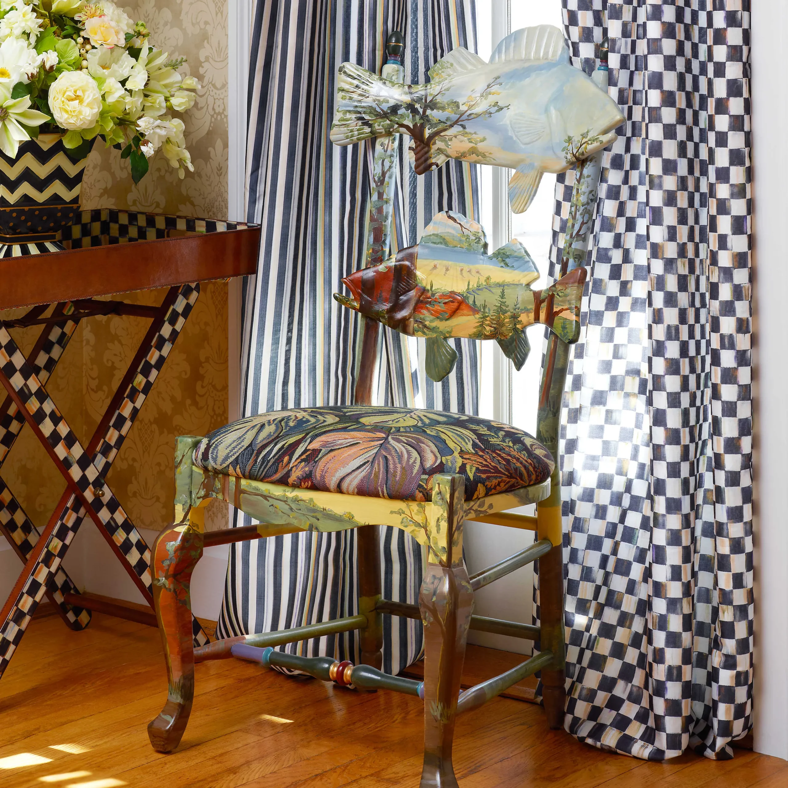 MacKenzie-Childs Forest Fish Chair| Dining Room & Kitchen