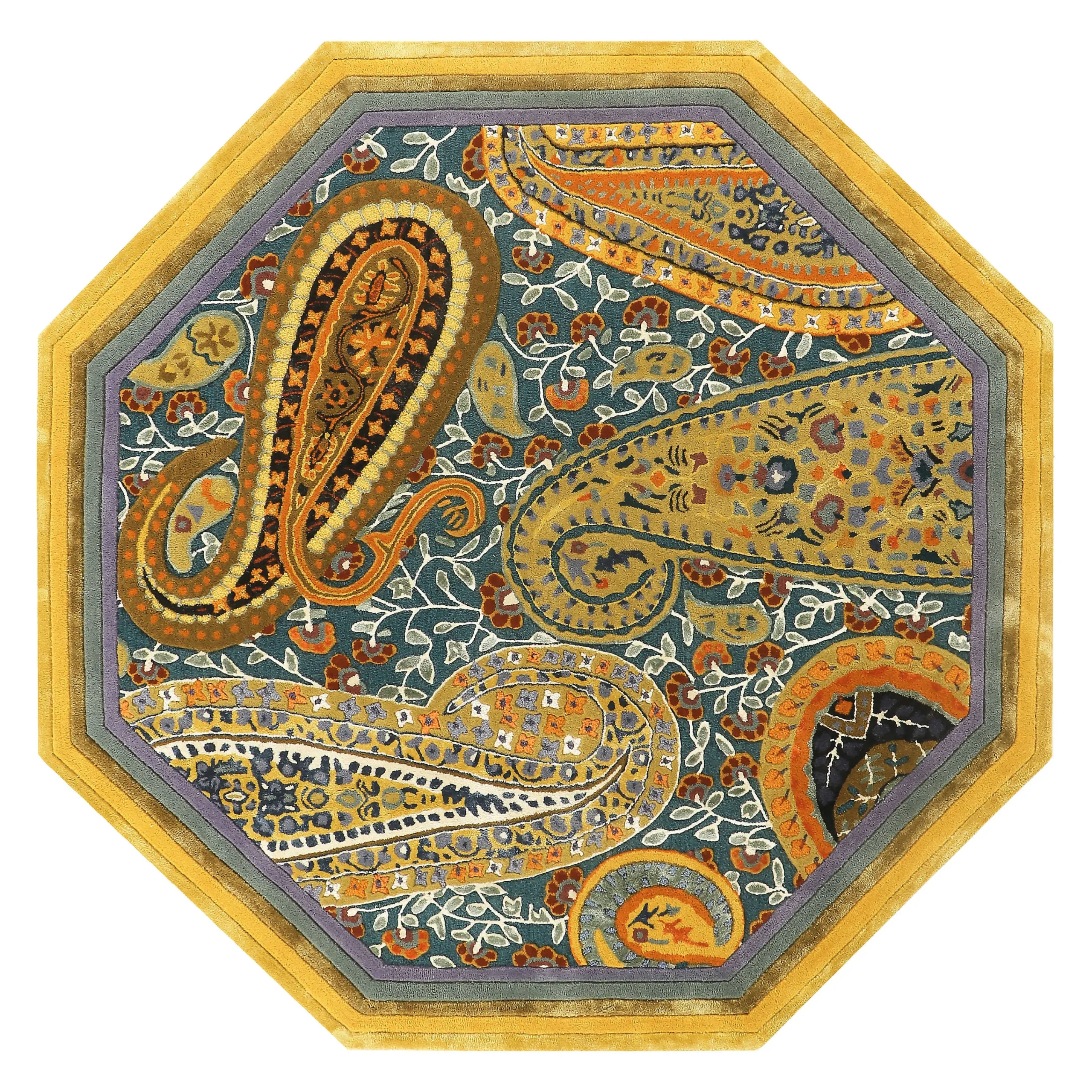 MacKenzie-Childs Forever Paisley 6' Octagon Rug| Rugs