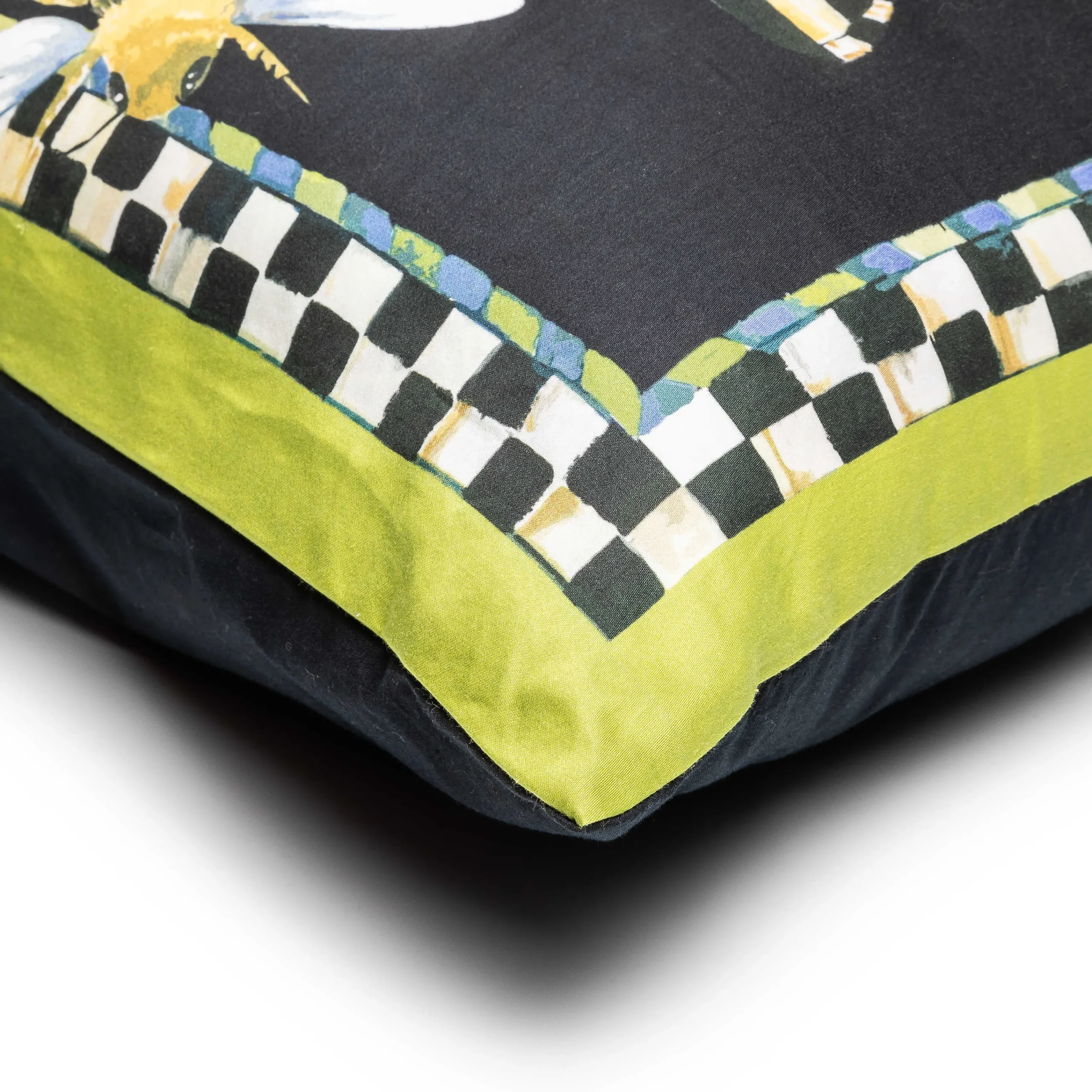 MacKenzie-Childs Frog and Bee Lumbar Pillow| Spring|Pillows, Throws, & Cushions
