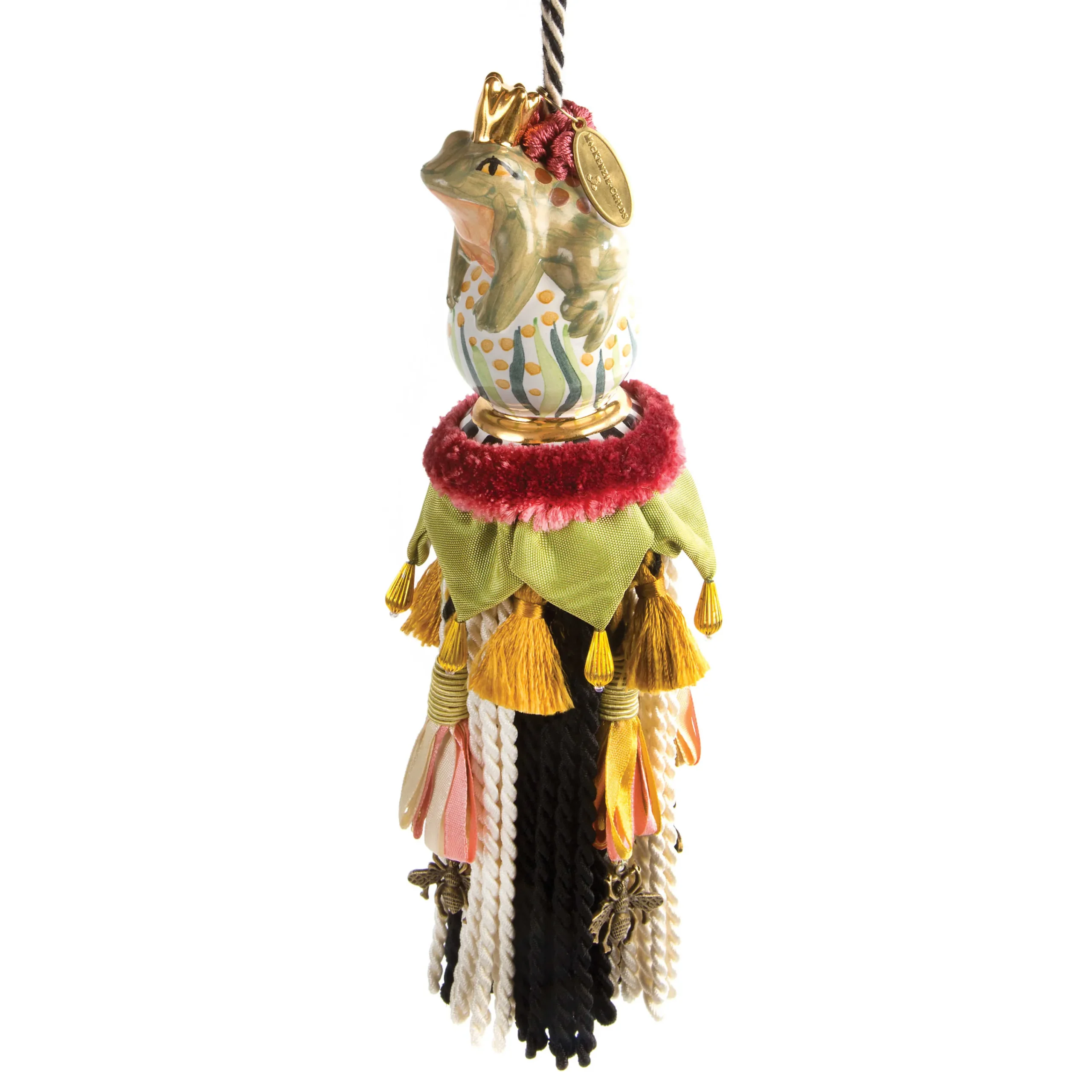 MacKenzie-Childs Frog Ceramic Tassel| Finishing Touches|Room Accents