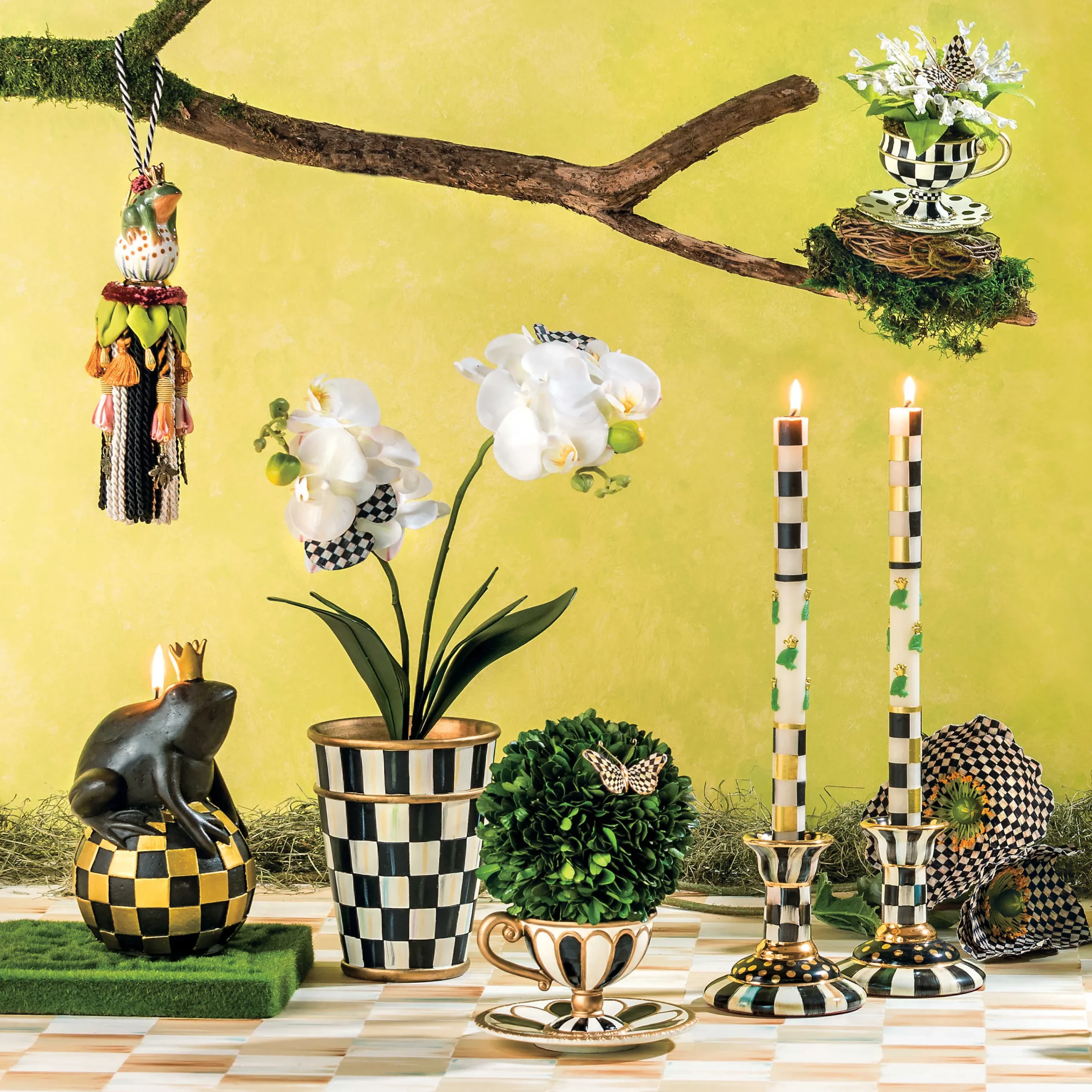MacKenzie-Childs Frog Ceramic Tassel| Finishing Touches|Room Accents