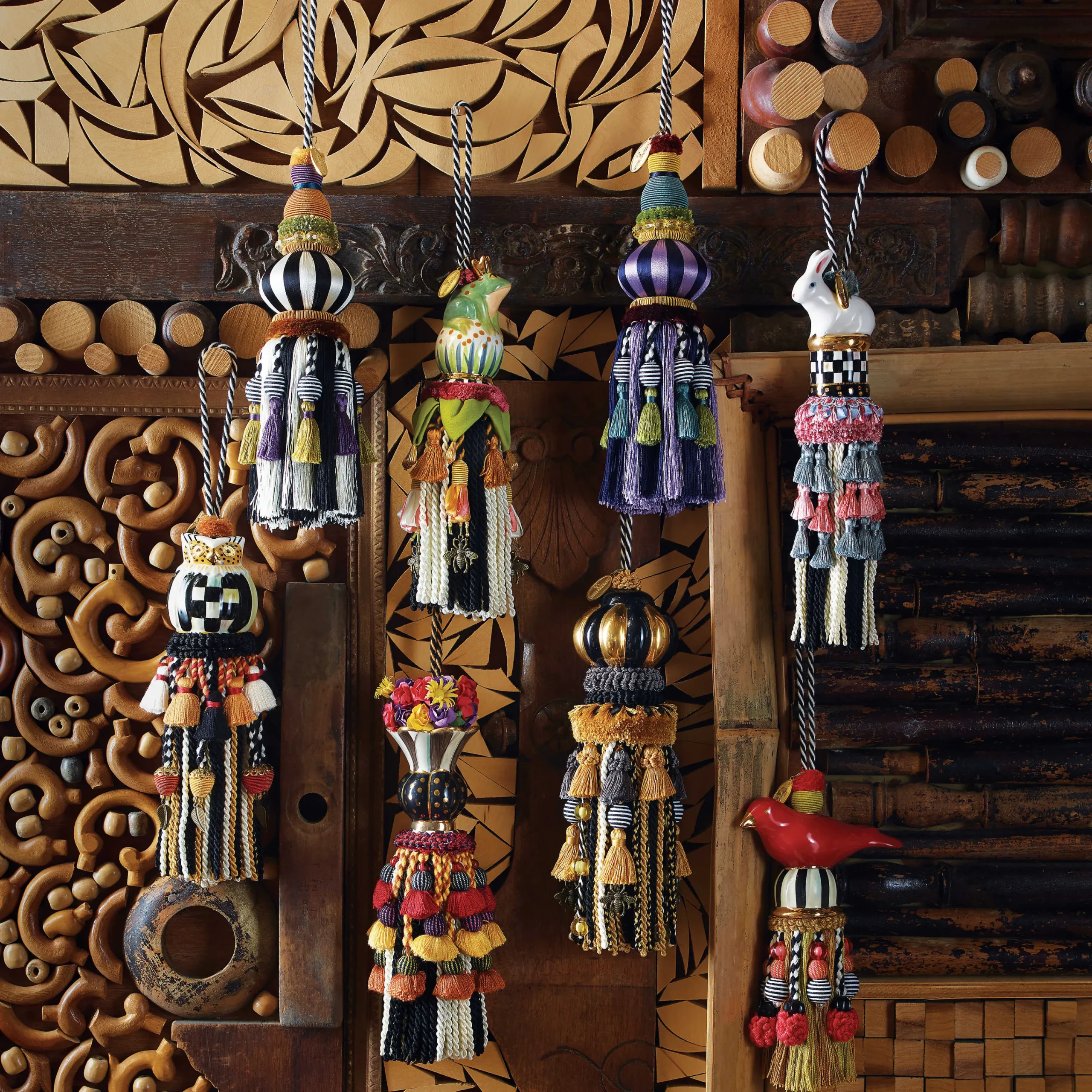 MacKenzie-Childs Frog Ceramic Tassel| Finishing Touches|Room Accents